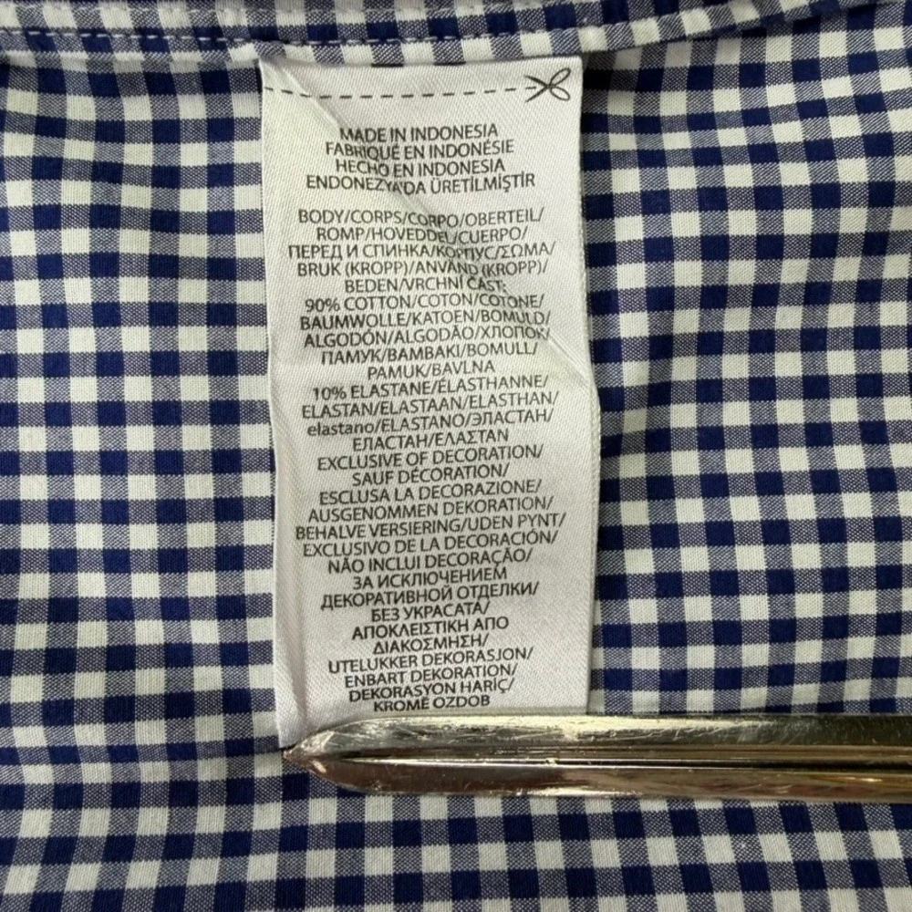 Polo Ralph Lauren Gingham Button Down Shirt Men 2XLT Tall Blue White Classic Fit